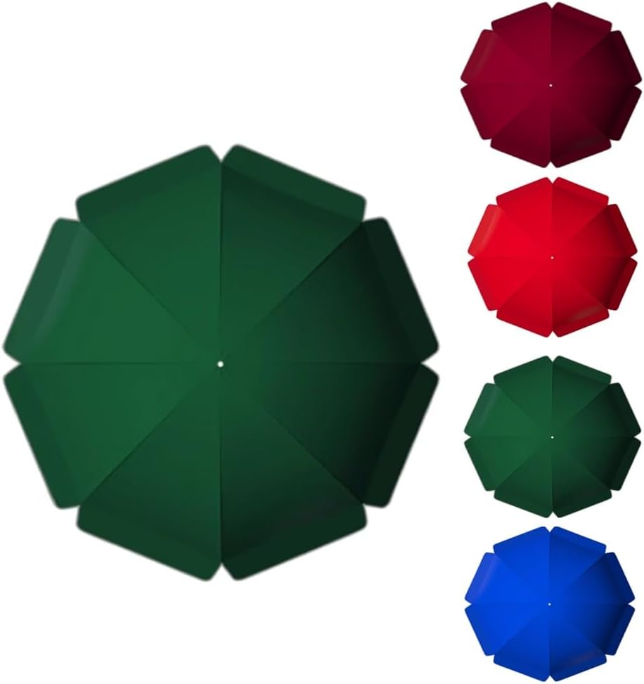 8 Ribs/10 Ribs Patio Umbrella Replacement Canopy 6ft 6.5ft 9ft 10ft Outdoor Market Table Umbrella Canopy Cover Round Umbrella Canopy(Green,180cm(6ft)/8 Ribs)
