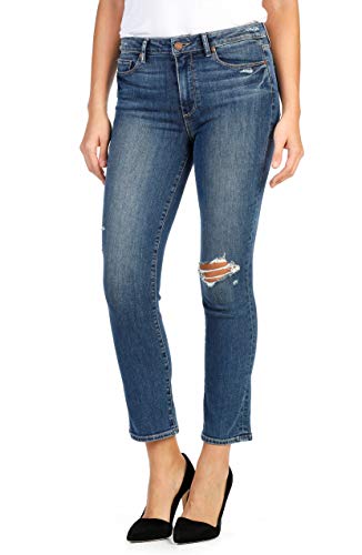PAIGE Women's Jacqueline High Rise Straight Leg Crop Jean, Ramona Destructed, 30
