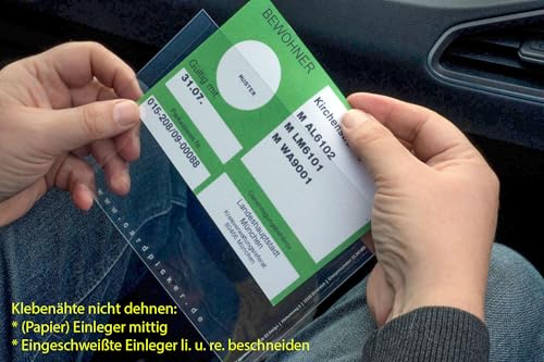 Cardpicker Glasmagnet Parkausweishalter Windschutzscheibe Parkausweis Halter Hülle -Parklizenz- selbsthaftend ADAC geprüft