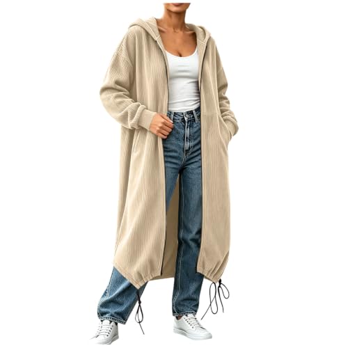 Sblioda Oversized Zip Up Hoodie Jackets For Women Khaki - image 1