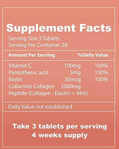 Cj Wellcare Innerb Collactive Collagen (28 Servings, 4 Weeks) - Skin Elasticity Care. Small Molecule Collagen, Elsatin, Biotin, Vitamin C #TOP5