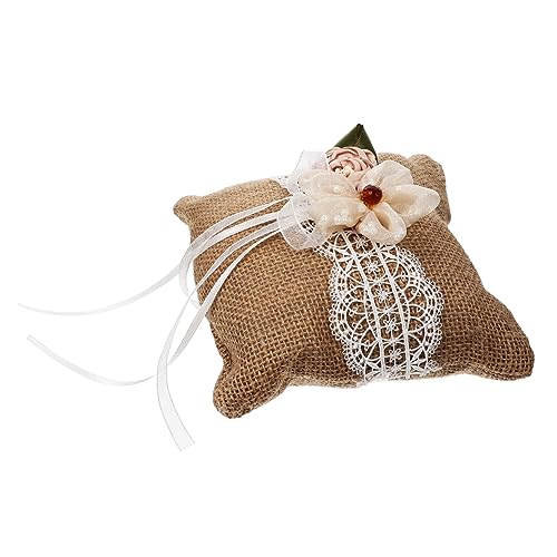 Gadpiparty Anel de casamento almofada cesta de flores decoração de mesa de jantar grinalda de flores para mesa jóias de noiva decoração de mesa de casamento romântico suporte do