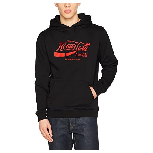 MERCHCODE Sudadera con Capucha para Hombre Coca Cola Rus