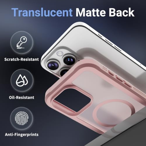 Ratcase Magnetic for iPhone 16 Pro Max Case,[Screen Protector] [Compatible with MagSafe][Military Grade Drop Protection][Heavy Duty Protection] 2-Layer Durable Bumper Phone Case 6.9"-Light Pink by Ratcase - Used condition - Image 8