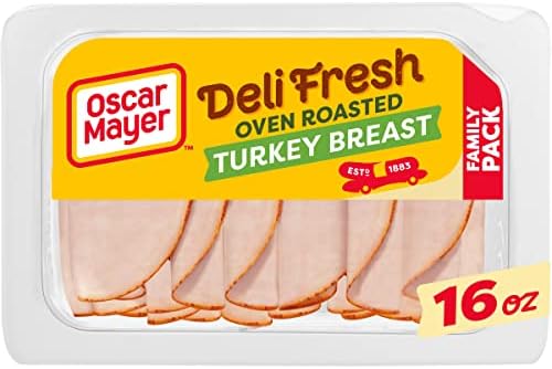 Oscar Mayer Deli Fresh Oven Roasted Turkey Breast Sliced Sandwich Lunch Meat Family Size (16 Oz Tray)