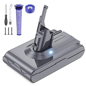 8000mAh for Dyson V8 Replacement Battery, Large Capacity Battery for Dyson V8 SV10, Compatible with V8 Animal Absolute Motorhead Fluffy Cordless Vacuum Cleaner with Accessories