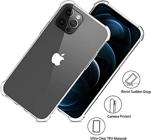 Migeec Case Compatible iphone 12 Pro Max - Crystal Clear Cover with Air Cushion Gel Bumper Technology Full Protection Phone cover for iphone 12 Pro Max