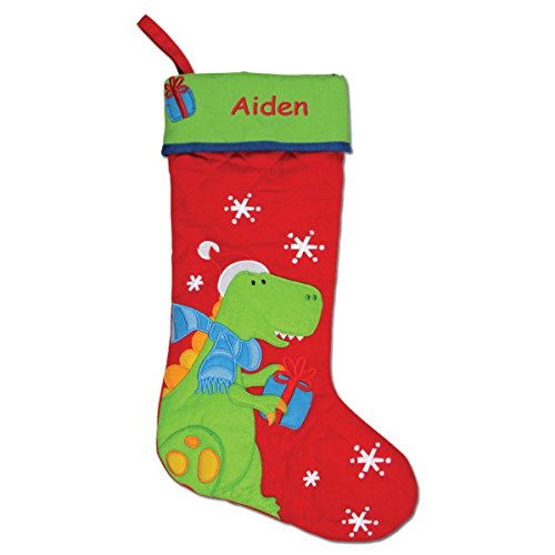DIBSIES Personalization Station Personalized Quilted Christmas Stocking (Dinosaur)