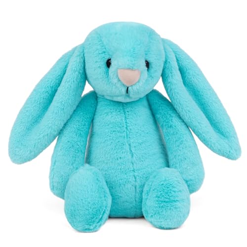 Image of Mirada Cute Turquoise Bunny Soft Toy for Girls /Kids | Huggable Rabbit with Long Ears | Soft Stuffed Plush Animal |- 23cm