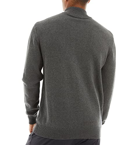 Pull thermique homme chaud rouge vin M avec zip 1/4 - 3