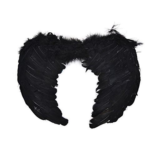 Pgxt Halloween Party Costumes Feather Angel Wing, Black / 45*35, 60*45Cm / 45*35Cm #TOP1