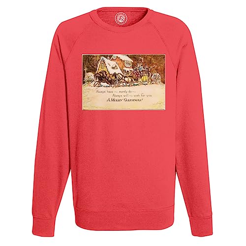 Sweatshirt Homme Noël Retro Manches Longues Traîneau Vintage