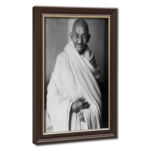 Toile portrait Mahatma Gandhi - Cadre décoration murale bureau et salon 20x30