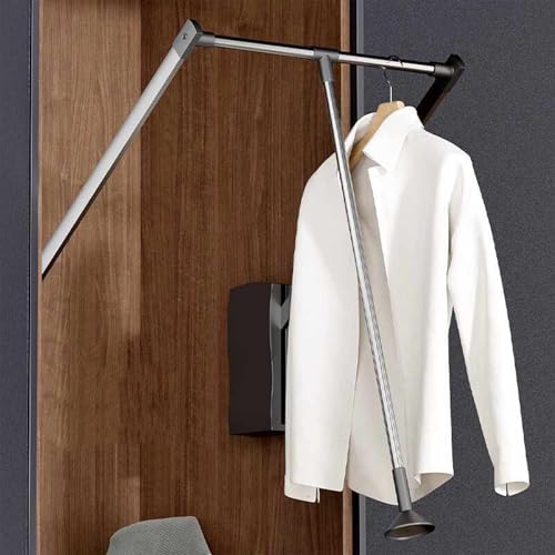 Solution peu encombrante de rail de penderie rabattable pour simplifier le rangement du dressing - 7