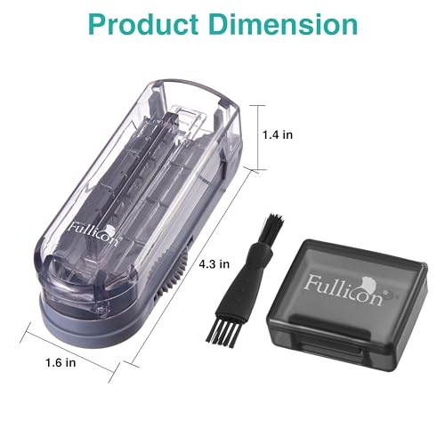 Image of Fullicon Pill Cutter, Cuts Multiple Pills with Accurate Alignment, Grey | Brush & Pill Box Included, Adjusts for Pills Up to 0.6 Inches Wide, Covered Stainless Steel Blade for Safety