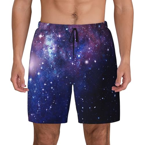 Short de bain imprimé galaxie bleu respirant de qualité supérieure