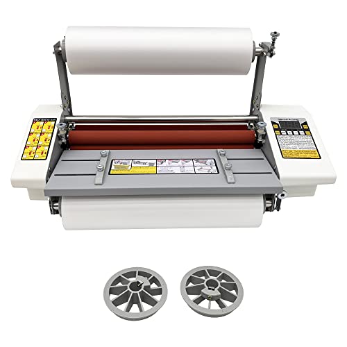 INTBUYING Cold Thermal Laminator Machine A2 Roll Laminator Thermal Single and Dual Sided with Digital Display 110V 600W Adjustable Temperature 0-180?