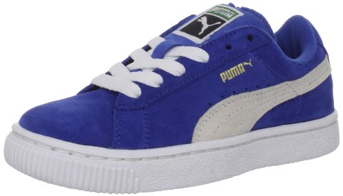 Puma unisex-baby Suede Toddler Shoes, Olympian Blue/White, 4 M US Toddler