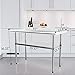 SUNCOO Commercial Stainless Steel Work Table Food Grade Kitchen Prep Workbench Metal Restaurant Countertop Workstation with Adjustable Undershelf 48 in Long x 24 in Deep W/Backsplash