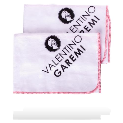 VALENTINO GAREMI 2 Shining Polishing Buffing Cleaning Cloth Rag Genuine Cotton for Shoes, Leather Furniture, Musical Instruments, Fabrics, Seats, Chairs, Glass Desk Top