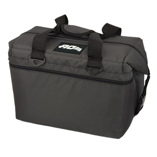 AO Coolers Ballistic Series Soft Cooler, Insulated and Leak Proof, 24-Pack, Black/Charcoal