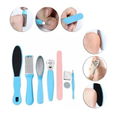 Image of Kamz Pedicure Kits - Callus Remover for Feet, 23 in 1 Professional Manicure Set Pedicure Tools Stainless Steel Foot Care, Foot File Foot Rasp Dead Skin for Women Men Home Foot Spa Kit, Blue