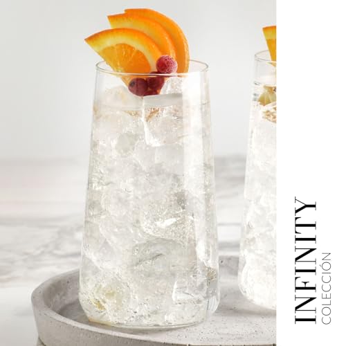 Miniatura 6 de Krosno Vasos Para Agua, Zumos Y Otras Bebidas Diseño Elegante Set De 6 Capacidad 600 Ml Colección Infinity Ideal Para El Hogar, Restaurante, Fiestas Apto Para Lavavajillas
