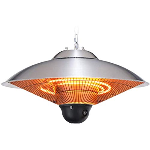 Deckenheizstrahler Heizpilz Heizstrahler mit Fernbedienung 3 Heizstufen Infrarot Heizgerät Terrassenstrahler für Balkon, Garten