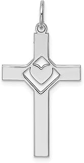 Colar com pingente religioso cruz projetada a laser prata esterlina 925 joias finas latinas presentes para mulheres