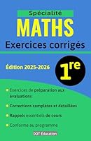Exercices corrigés de spécialité Maths 1re (French Edition) 2957343320 Book Cover