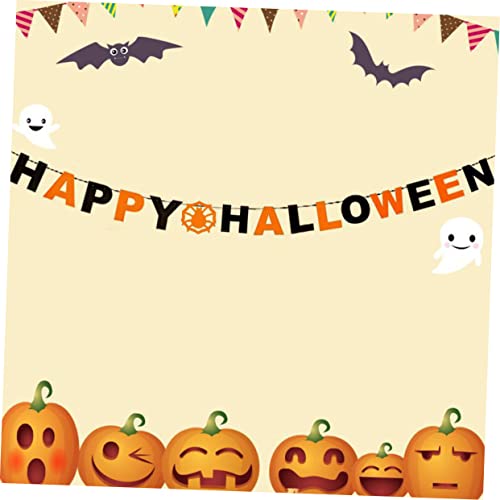 Bannière de fête d'Halloween pour décorer facilement grands espaces suspendre intissé - 7