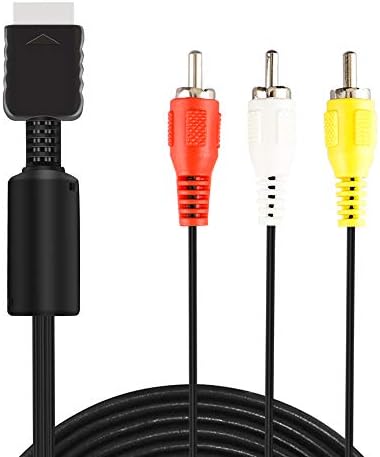 6Ft AV Cable for PS2 PS1 PS3, AV to RCA Composite Audio Video TV Cord Compatible with Playstation 1 2 3