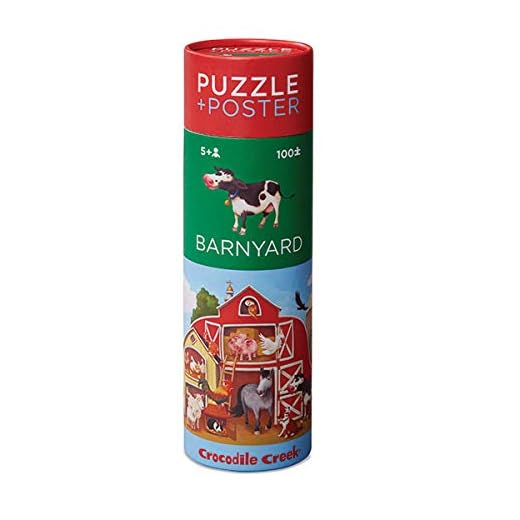 Crocodile Creek puzzel & poster Boerenerf - 100 stukjes