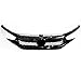 IKON MOTORSPORTS, Front Grille Compatible With 2016-2021 Honda Civic FK8, Type R Type-R Style Gloss Black Mesh Grill Guards Hood ABS Plastic, 2017 2018 2019 2020