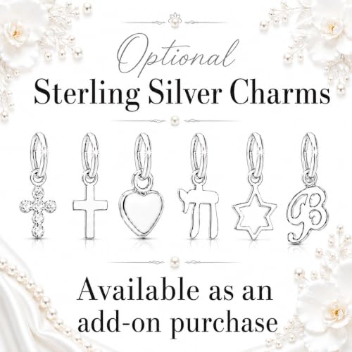 Image of Personalized White Pearl Girls Bracelets Keepsake Jewelry Gift Baby Adults
