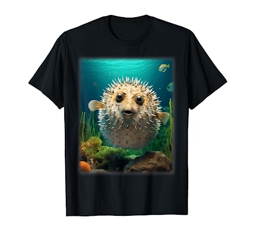 Lindo pez soplo fácil de Halloween Puffer Fish Disfraz Pufferfish Camiseta