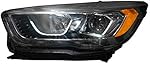 2017-2019 Ford Escape Driver Side Halogen Headlight Assembly; With Led Sinature; Chrome Bezel [Fo] Partslink FO2502351C