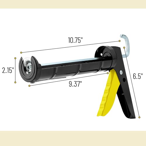 Image of Bates- Caulking Silicone Gun, 10:1 Thrust Ratio, Hand Caulking Guns, No Drip