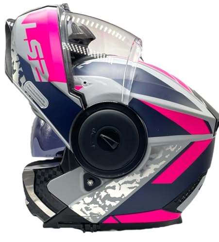 Casco Modular LS2 FF902 Scope II OXYD Gris/Azul/Púrpura Mate con Gafas DE Sol Y PINLOCK INCLUIDOS (XS 53/54)