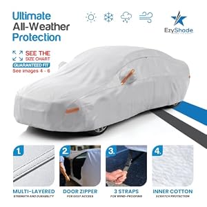 EzyShade Car Cover Waterproof All Weather. See Vehicle Size-Chart. Size A4 — photo 2 of 6