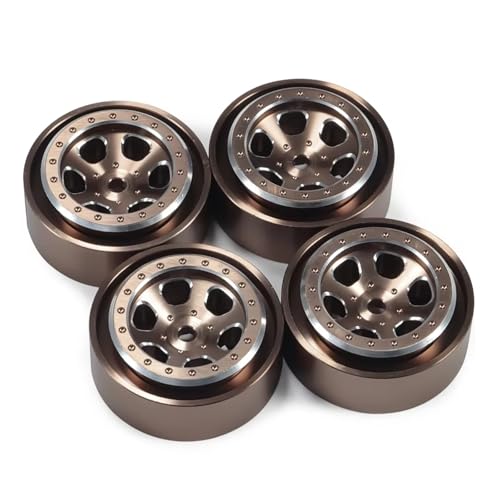RC�J�[�̃A�b�v�O���[�h For TRX4M For Bronco For Defender AX24 For SCX24 For FCX24 1/18 RC �N���[���[ 4 �� CNC �A���~�r�[�h���b�N�z�C�[�������X�g�b�N�^�C���A�b�v�O���[�h(Brow