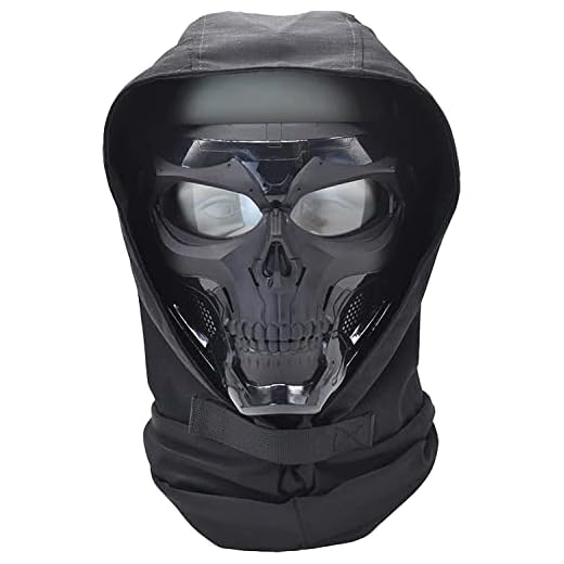 QJYZHAN Cagoule pour airsoft tête de mort, réglable, pour sports de plein air militaires, jeux de rôle, vêtements de tournage