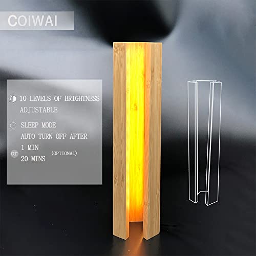 Bedside Lamp Indirect Lighting Bedroom Lamp Lactation Lamp With Sleep Function Natural Bamboo, Nordic Eco-Friendly Dimmable And Decorative Art Desk Lamp #TOP2