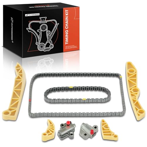 A-Premium 8-PC Engine Timing Chain Kit with Tensioner & Guide & Damper Compatible with Jeep, Chrysler, Dodge & Ram Cars - Cherokee 14-21, Compass 17-21, Renegade BU/BV, 200, Dart, ProMaster City