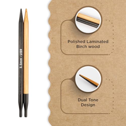 Image of Knitter's Pride Day & Nite Normal Interchangeable Circular Needles 5 inch inch (13cm) - US Size 9 (5.5mm)