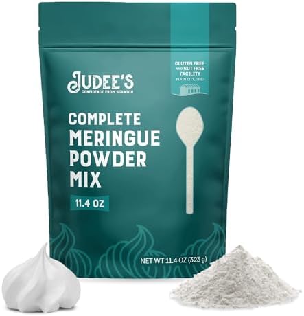 Judee's Gluten Free Complete Meringue Powder Mix - Royal Icing Mix & Cookie Decorating Supplies - Meringue Powder for Cookies & Pies - 11.4 Oz