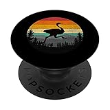 Piuma di struzzo design vintage struzzo Racing Lover PopSockets PopGrip Intercambiabile