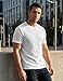 JMIERR Men's Casual Textured Crew Neck T-Shirts Lightweigt Gym Sport Tees for Men, US46(XL), White