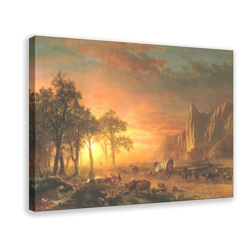 Impressions sur toile Albert Bierstadt - Toile haut de gamme avec cadre de suspension