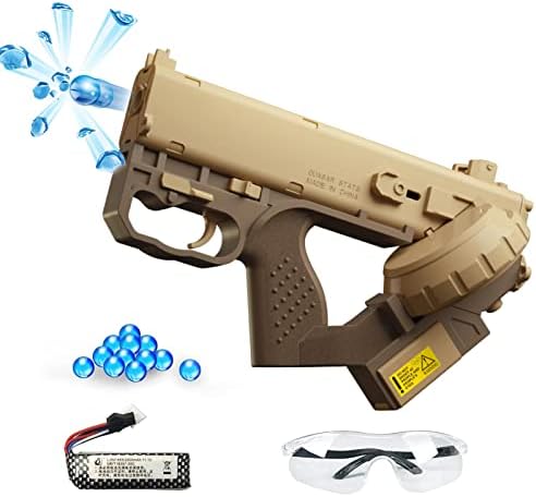 GelBom QUASAR STATS Electric Gel ball blaster for Outdoor Activities Shooting Games, Eco-Friendly water Bullet Splatter ball gun with Adjustable Semi or Automatic Dual Modes for kids and Adults, Brown